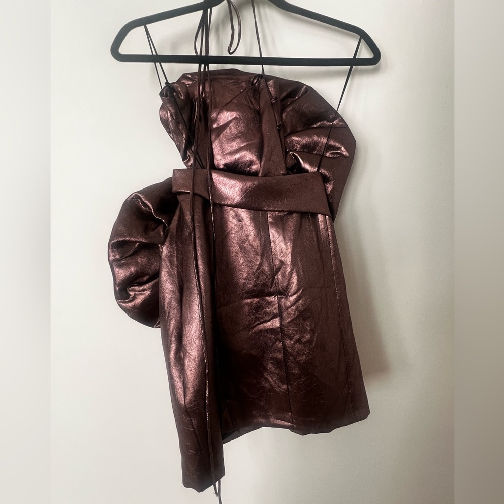 NWOT Zara Voluminous Statement Flower Dress in Pale Pink - Picture 12 of 16